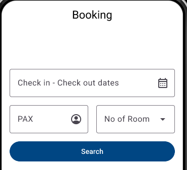 hotel room booking choose date
